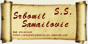 Srbomil Samailović vizit kartica